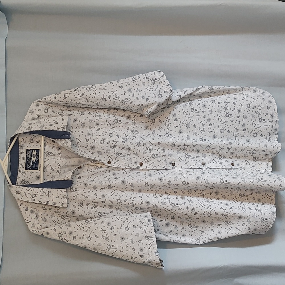 Huntington Beach Club Big and Tall Mens Short Sleeve Button Down Summer Shirt